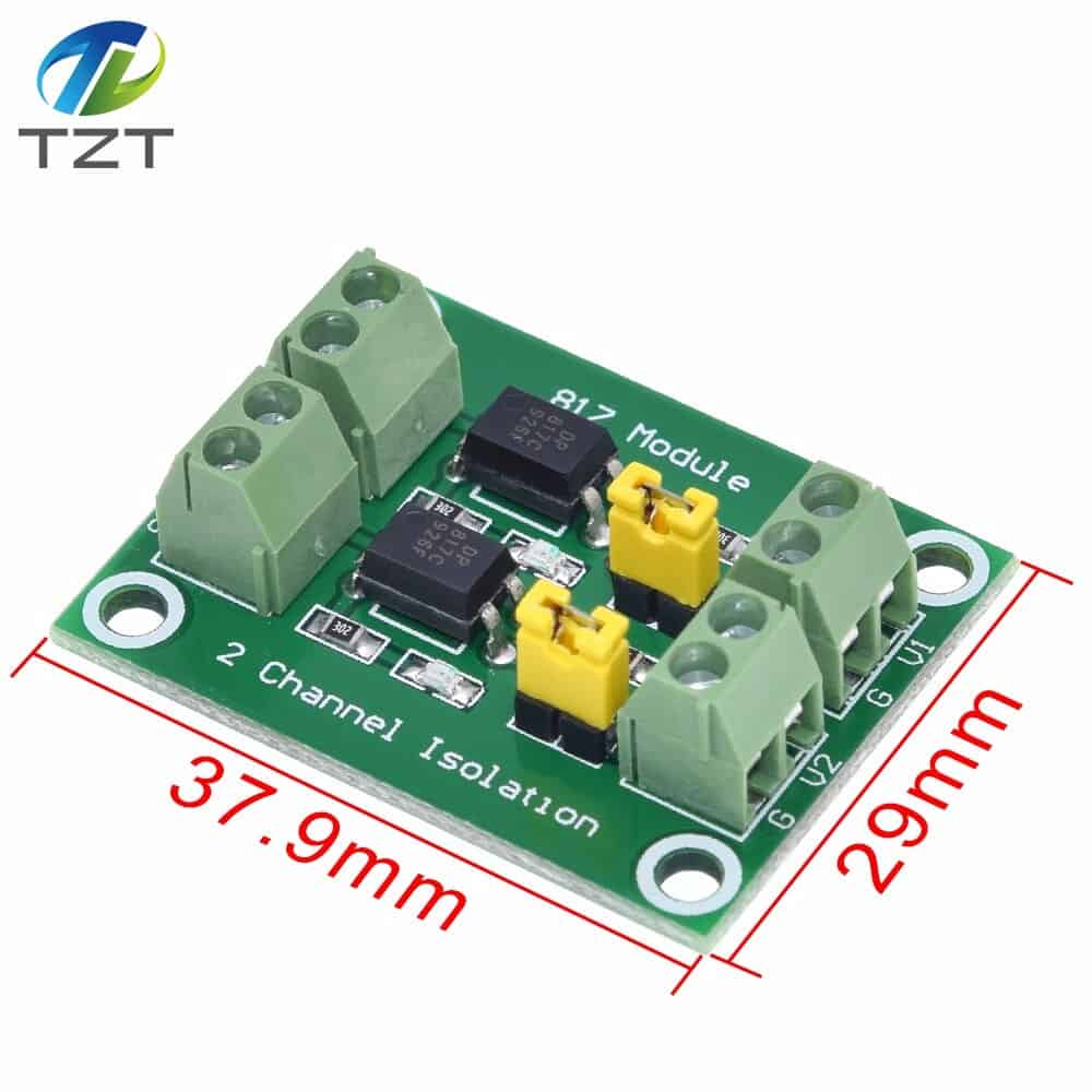 PC817 - 2 Channel Optocoupler Isolation Board