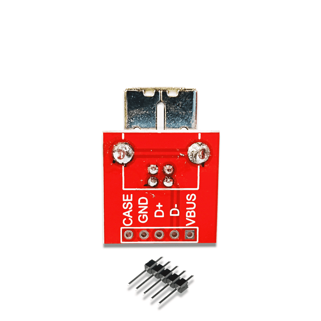 USB Type B Female to 2.54mm Header Breakout Module