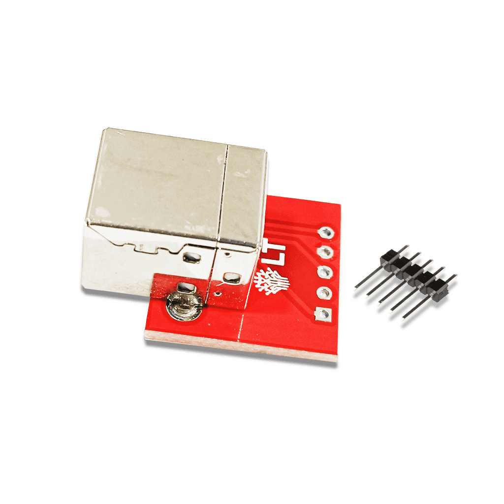 USB Type B Female to 2.54mm Header Breakout Module