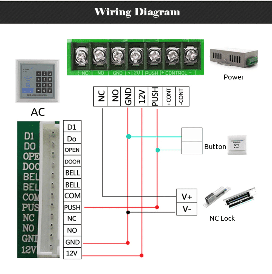 RFID Access Control System Device Machine Security Proximity Entry Door Lock