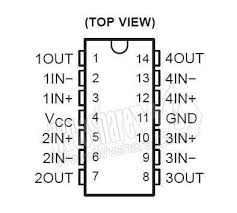 LM324 DIP-14 (Quad Operational Amplifier (Op-Amp))