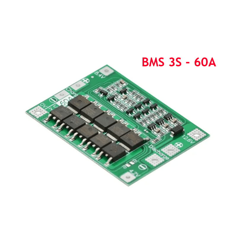 BMS 3S (12.6V - 60A) Lithium Battery Protection Module (Enhanced Version)