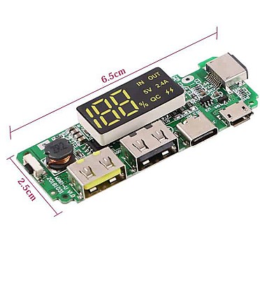Dual USB 5V 1A 2.4A Mobile Power Bank 18650 Battery Charger