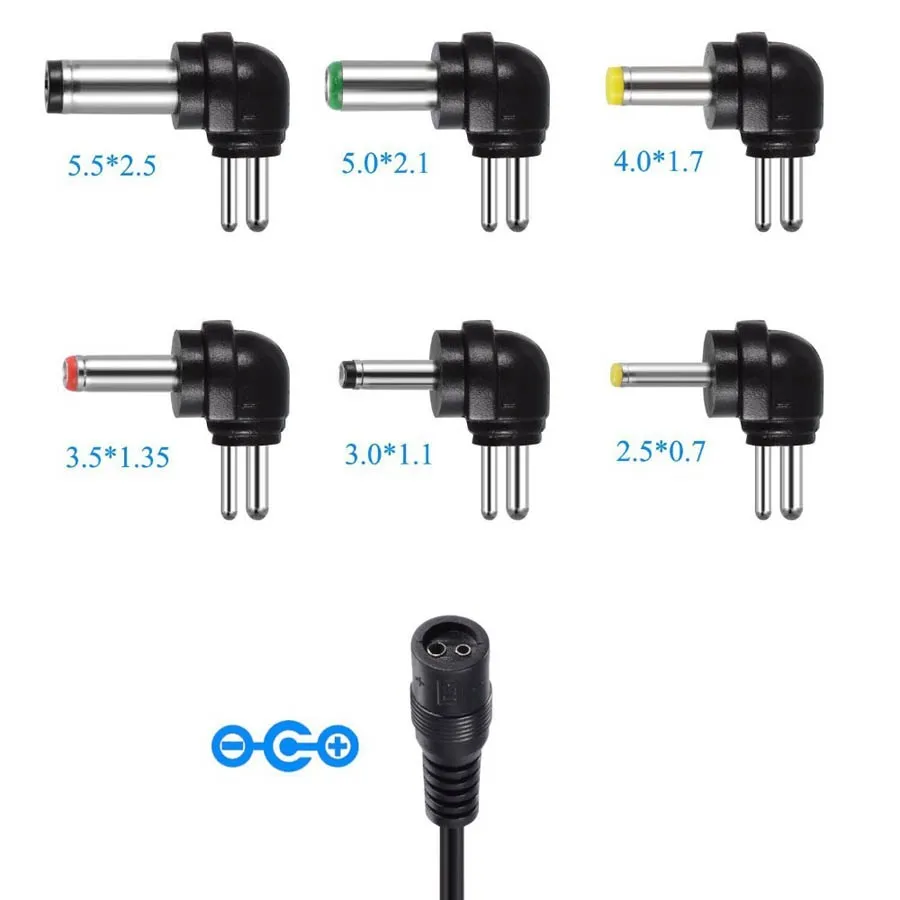 Universal AC/DC Variable Adapter With 8 Selectable Adapter Plugs (30W-2A)  with USB Port Hopson