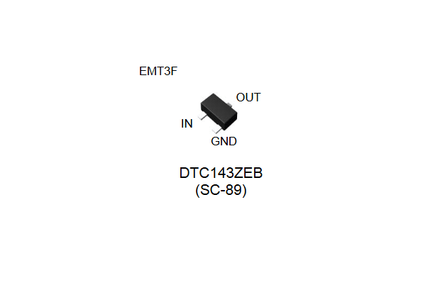 DTC143ZEB SMD (50V, 100 mA) NPN Transistors SC-89
