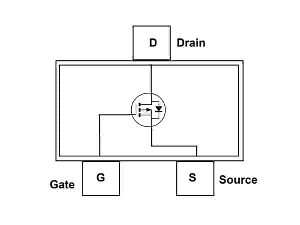BSS84 SMD (Small Signal Mosfet P-Channel) SOT-23
