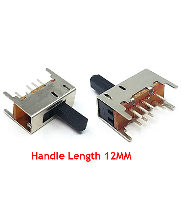 Miniature ON-OFF Slide Switch 2P3T 2 Position 8 Pin (Handle Length 12MM)