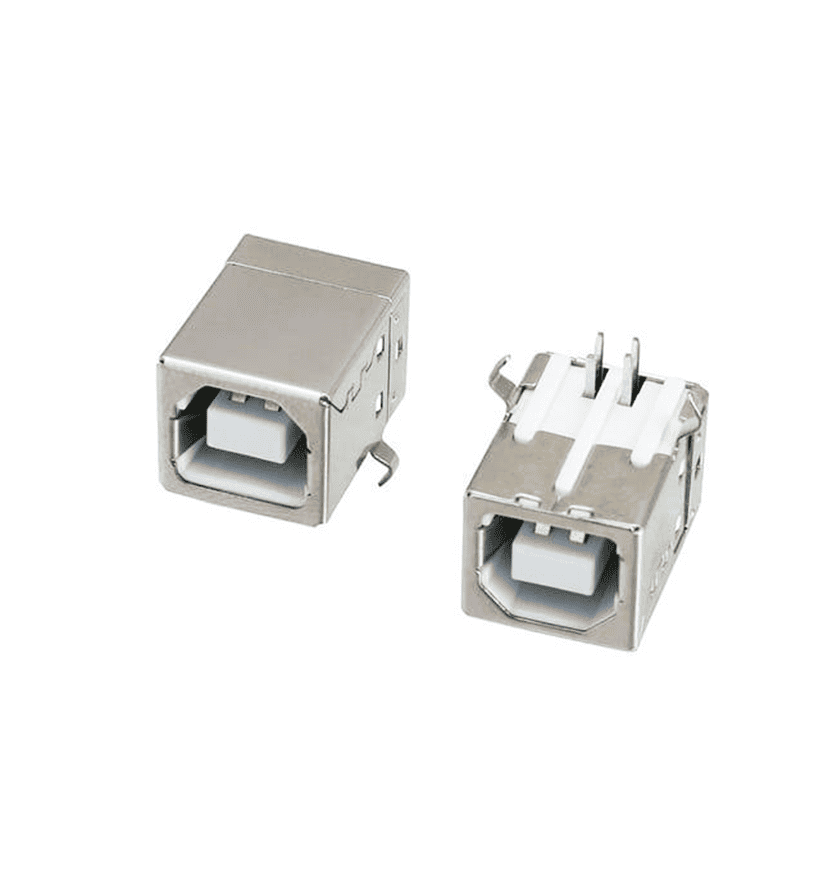 Female USB Connector on PCB  Type B - DIP (4Pin)