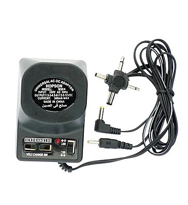 AC/DC Adapter (1.5-3-4.5-6-9-12 V / 500mA)