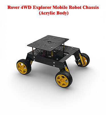 Rover 4WD Explorer Mobile Robot Chassis (Acrylic Body)