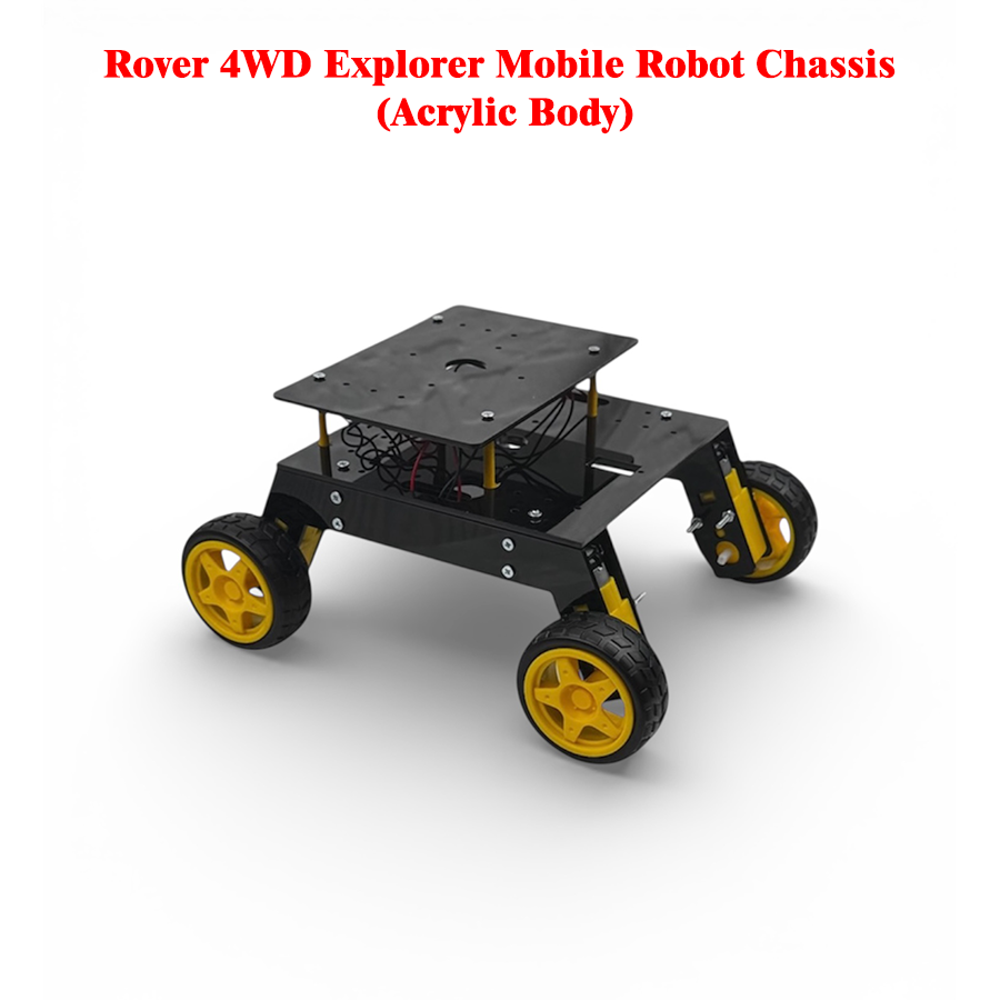 Rover 4WD Explorer Mobile Robot Chassis (Acrylic Body)