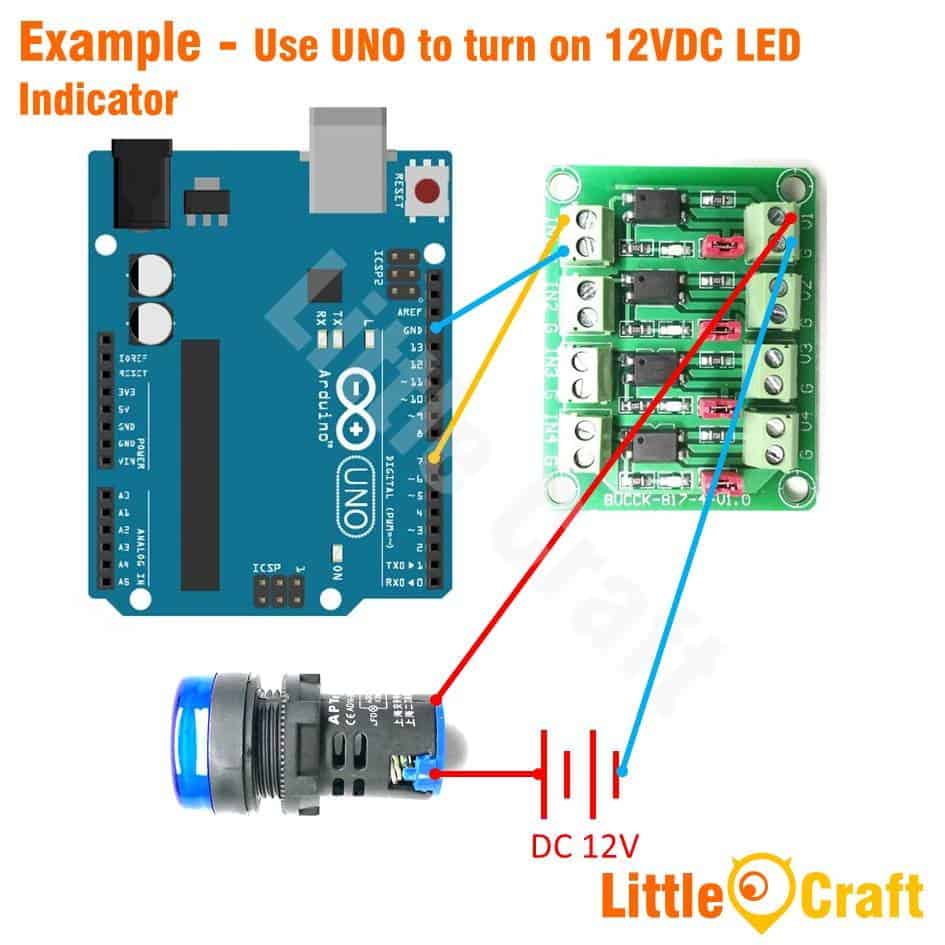 PC817 - 4 Channel Optocoupler Isolation Board