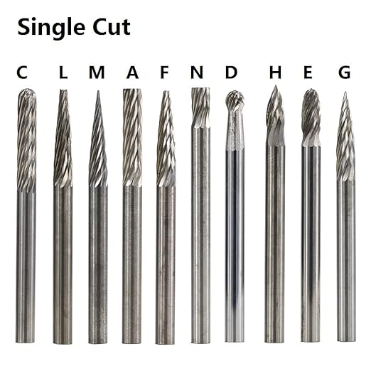 Tungsten Carbide Rotary File Set 3x3mm Single and Double Cut Rotary Burr 20Pcs/Set For Rotary Tools Accessories