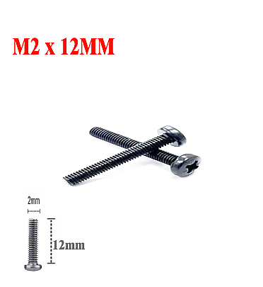 Machine Screw M2 (L) 12mm (Dia) 2mm (1-Pack) without Nut