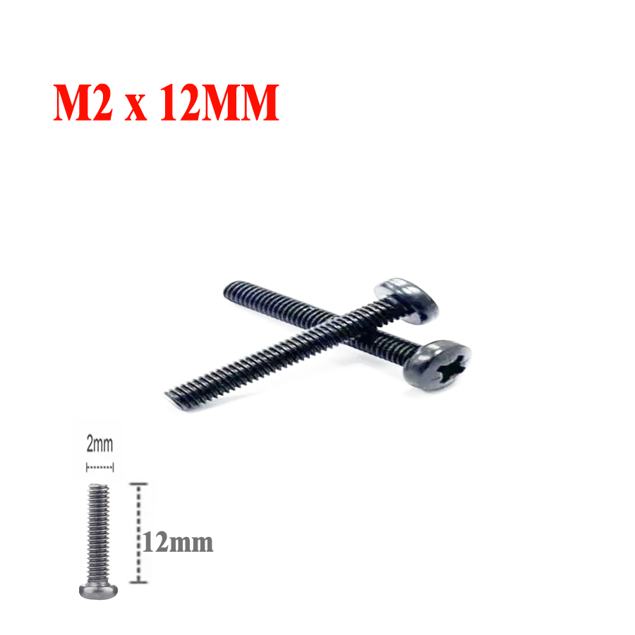 Machine Screw M2 (L) 12mm (Dia) 2mm (1-Pack) without Nut
