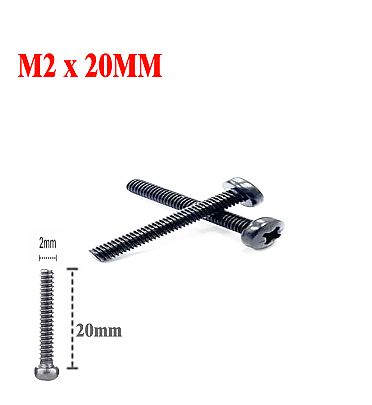 Machine Screw M2 (L) 20mm (Dia) 2mm (1-Pack) without Nut