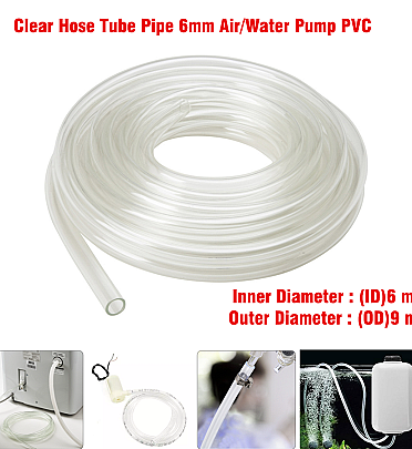 Flexible Clear Hose Tube Pipe 6mm Air/Water Pump PVC