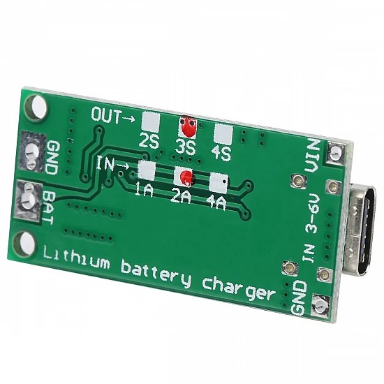 Lithium Battery Charger Module (3S 18650 - 12.6V - 2A) USB Type C