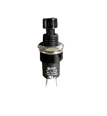 Push Button N.C (1.5A) Black (R13-509)