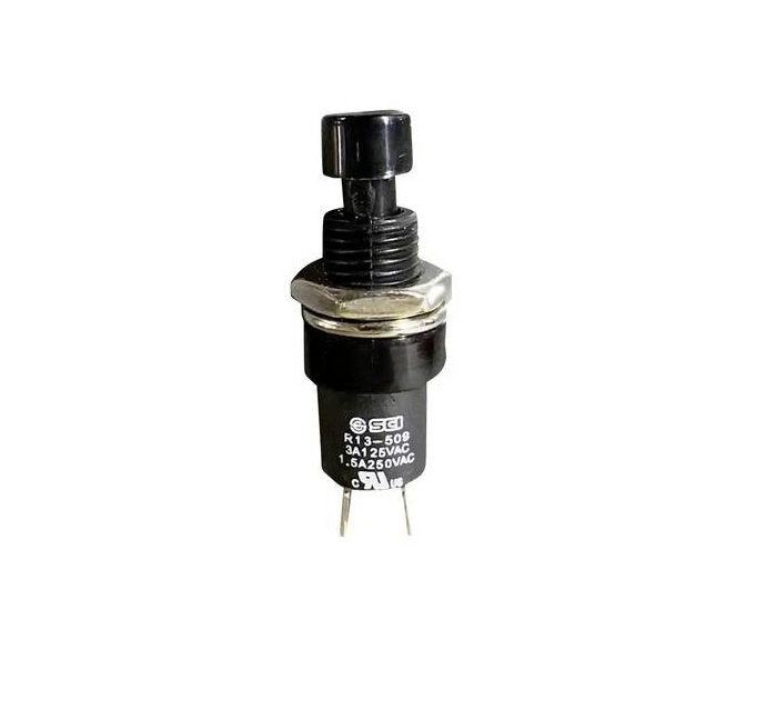 Push Button N.C (1.5A) Black (R13-509)