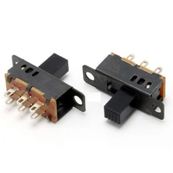 Miniature ON-OFF-ON Slide Switch DPDT 3 Position 6 Pin