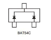 BAT54C-7-F SMD Schottky Barrier Diode (30V-0.2A) ComCath - SOT23