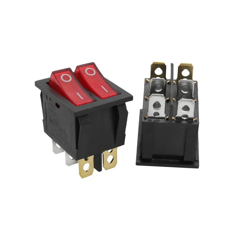 Dual SPST ON/OFF Switch (16A/250V) 6Pin - KCD8-212N