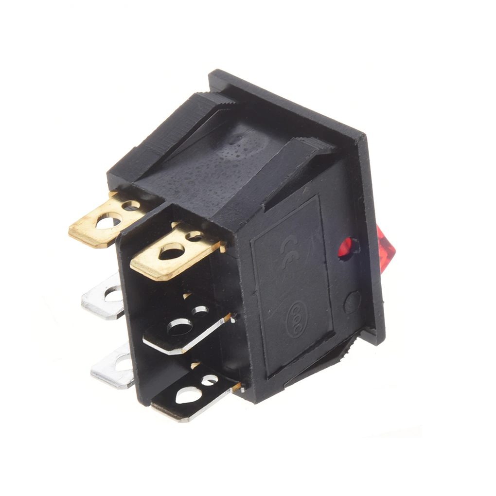 Dual SPST ON/OFF Switch (16A/250V) 6Pin - KCD8-212N