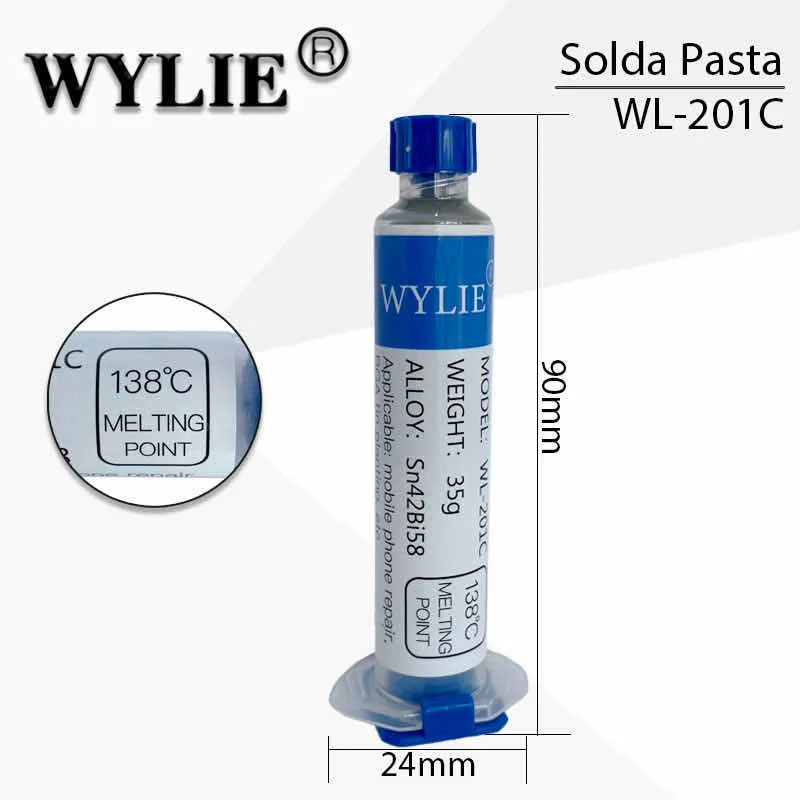 Wylie (WL-201C) Solder Paste Tin Cream For PCB BGA SMD 10CC (138C)
