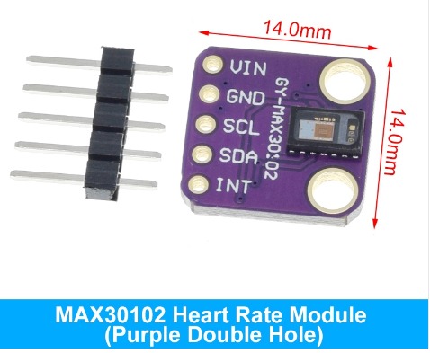 MAX30102 Heart Rate Sensor And Puls Detection Blood Oxygen Concentration (Purple Version)