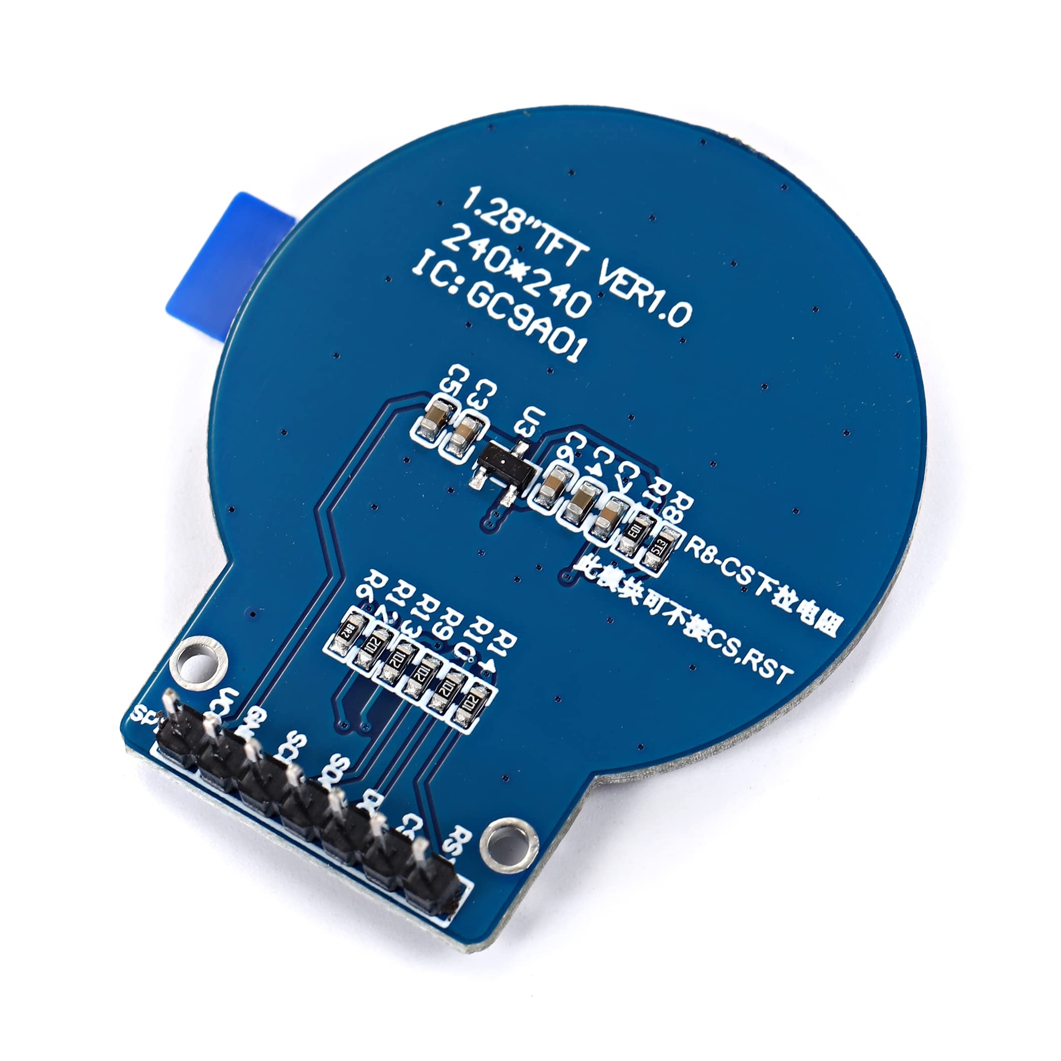 TFT SPI Interface LCD Module 1.28 inch - GC9A01 Round Display RGB 240X240