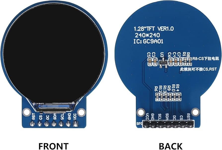 TFT SPI Interface LCD Module 1.28 inch - GC9A01 Round Display RGB 240X240