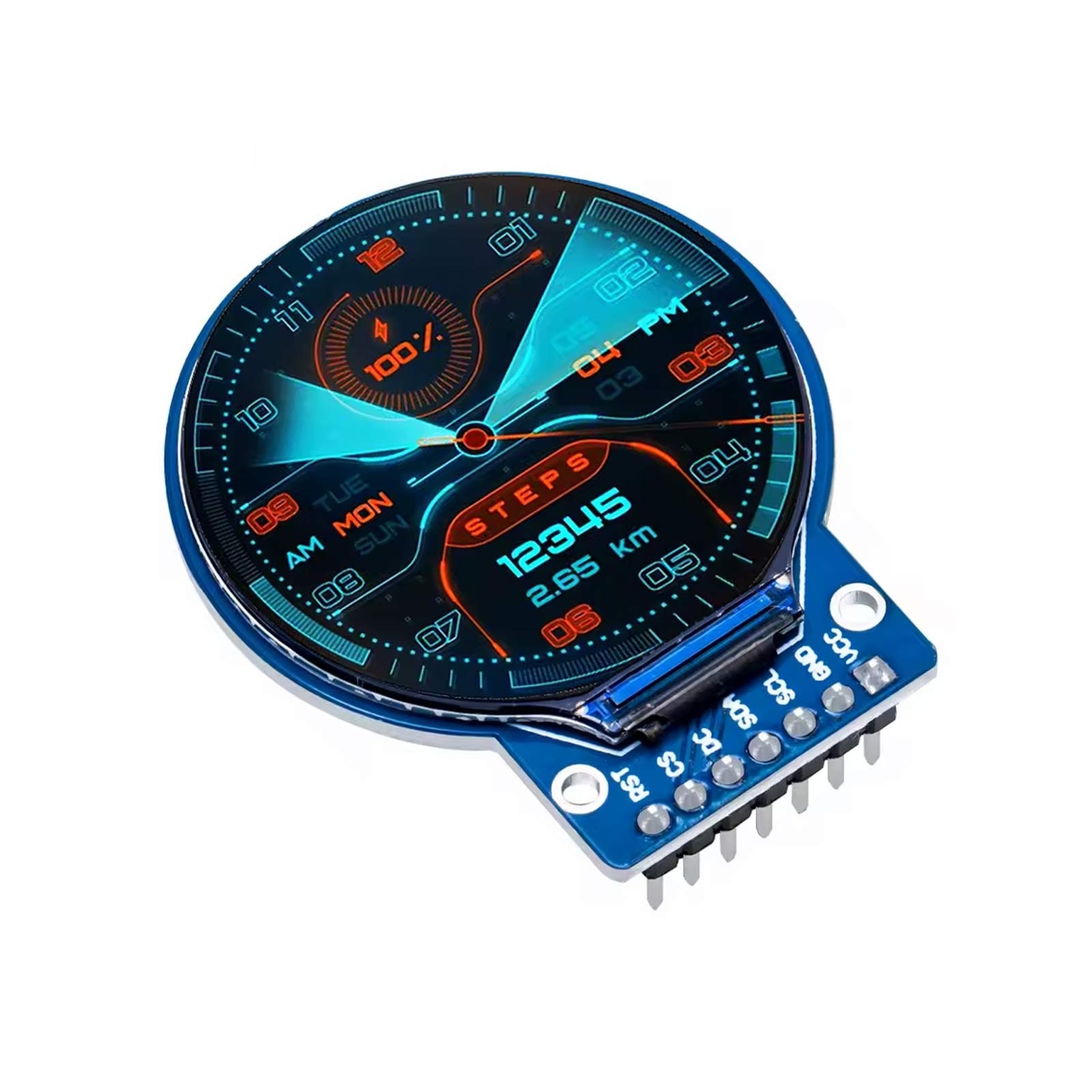 TFT SPI Interface LCD Module 1.28 inch - GC9A01 Round Display RGB 240X240