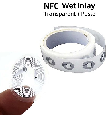 NFC / RFID Sticker 13.56 MHz NTAG213 Round Inlay 25mm