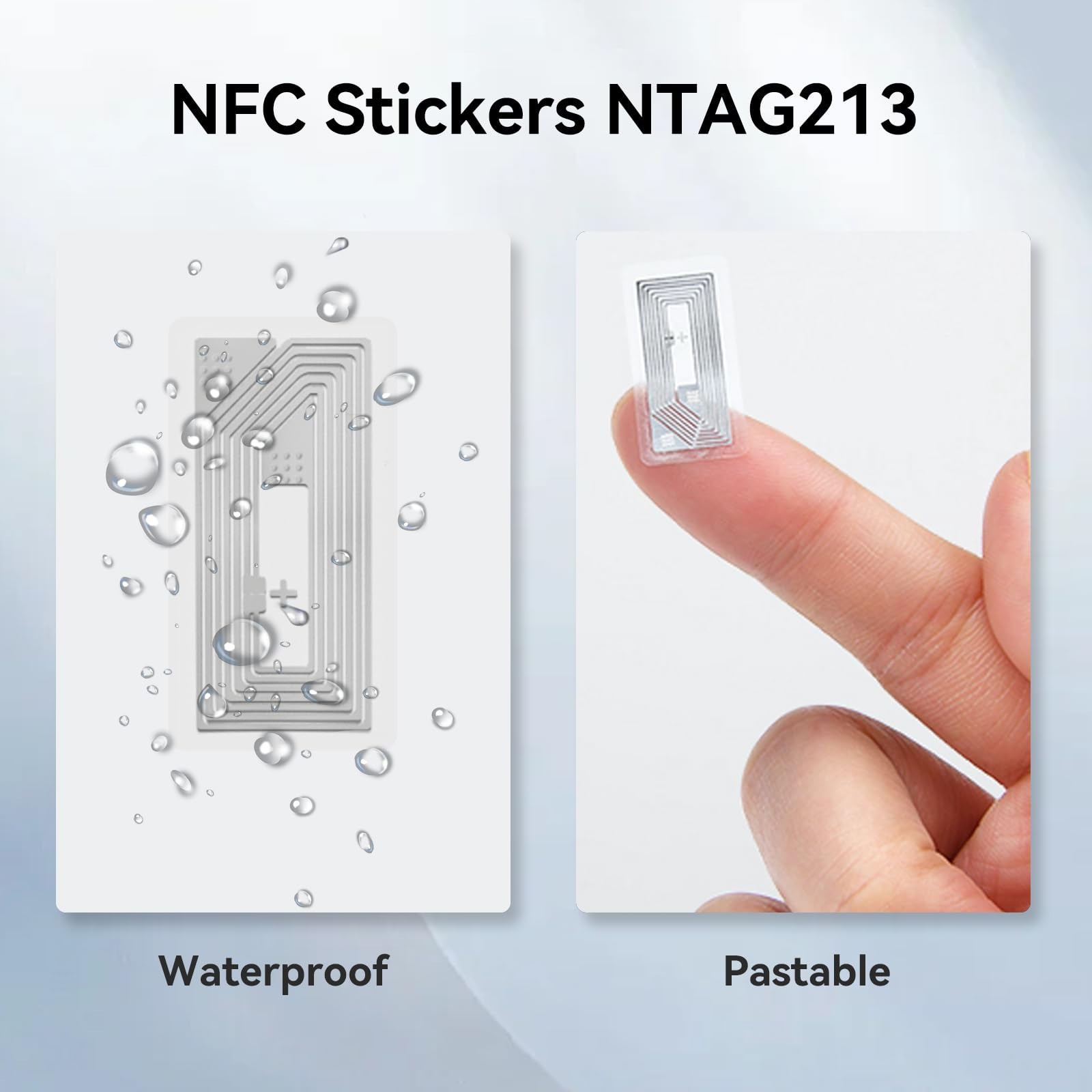 NFC / RFID Sticker 13.56 MHz NTAG213 - K6T4 - Size: 2x1cm