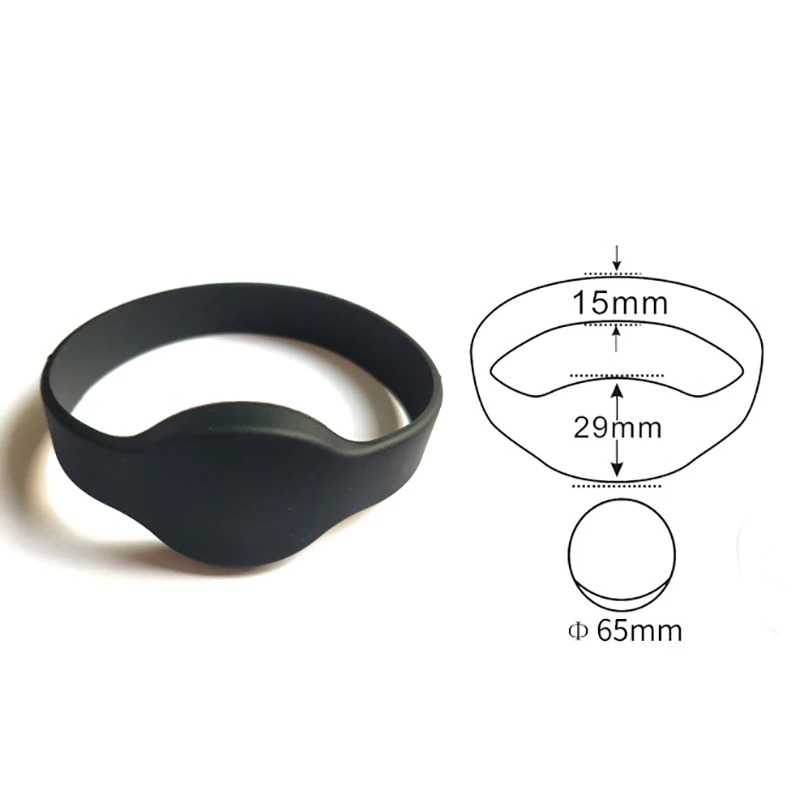 NFC Wristband Rewritable Waterpoof EM4305 - 125Khz (Silicon Bracelet) Size: 65mm