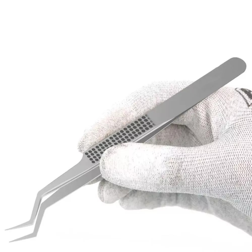 M&R Anti-Static Tweezer Curved Tip (MR-20 ) High Quality
