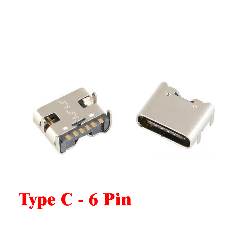 Female USB Connector (Type C ) SMD 6Pin