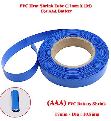 PVC Heat Shrink Tube (17mm X 1M) For AAA Battery