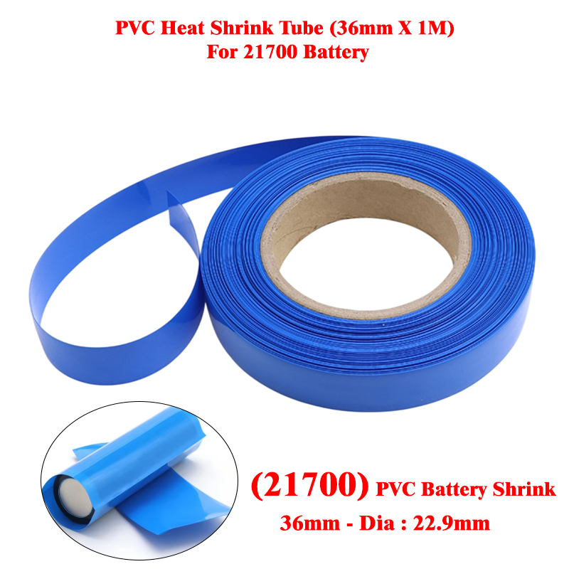 PVC Heat Shrink Tube (36mm X 1M) For 21700 Battery
