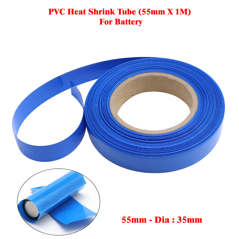PVC Heat Shrink Tube (55mm X 1M) For Battery