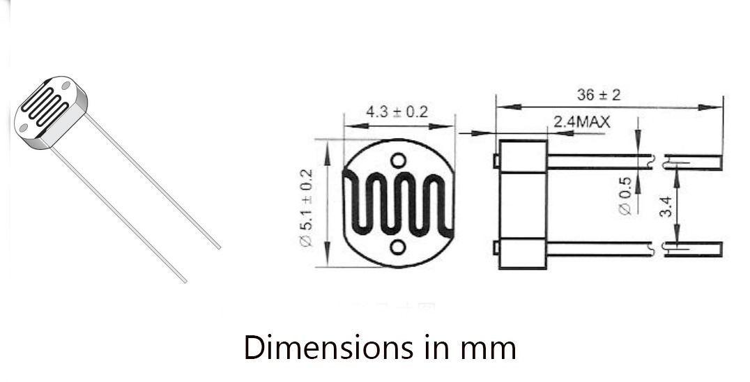 Photoresistor Sensor (LDR 5mm) GL5528