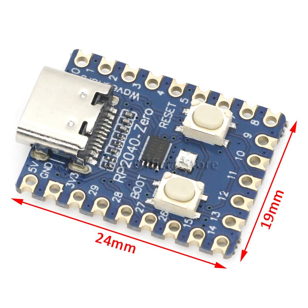 Raspberry Pi RP2040 Zero Microcontroller PICO Development Board (SOLDER PINHEADER)