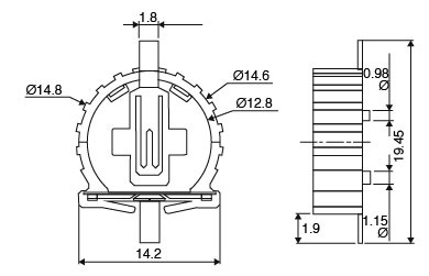 Coin Cell Battery holder Case DIP For CR1220 - SMD