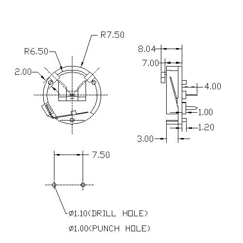 Coin Cell Battery holder Case DIP For CR1220