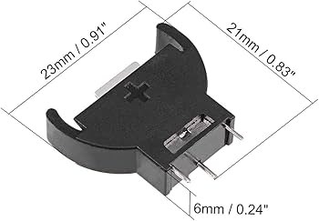 Coin Cell Battery holder Case DIP Vertical For CR2025 & CR2032