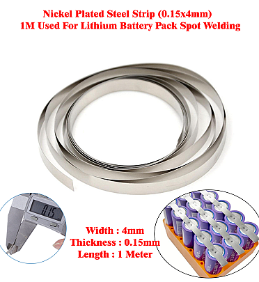 Nickel Strip (0.15x4mm) - 1M Used For Lithium Battery Pack Spot Welding