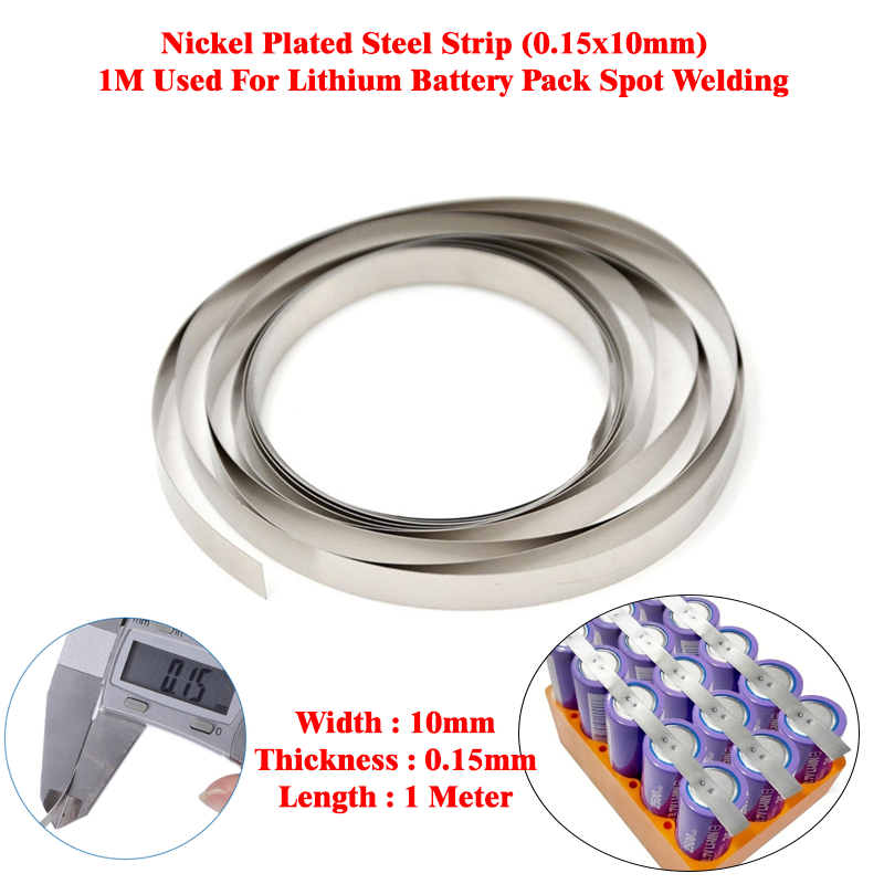 Nickel Strip (0.15x10mm) - 1M Used For Lithium Battery Pack Spot Welding