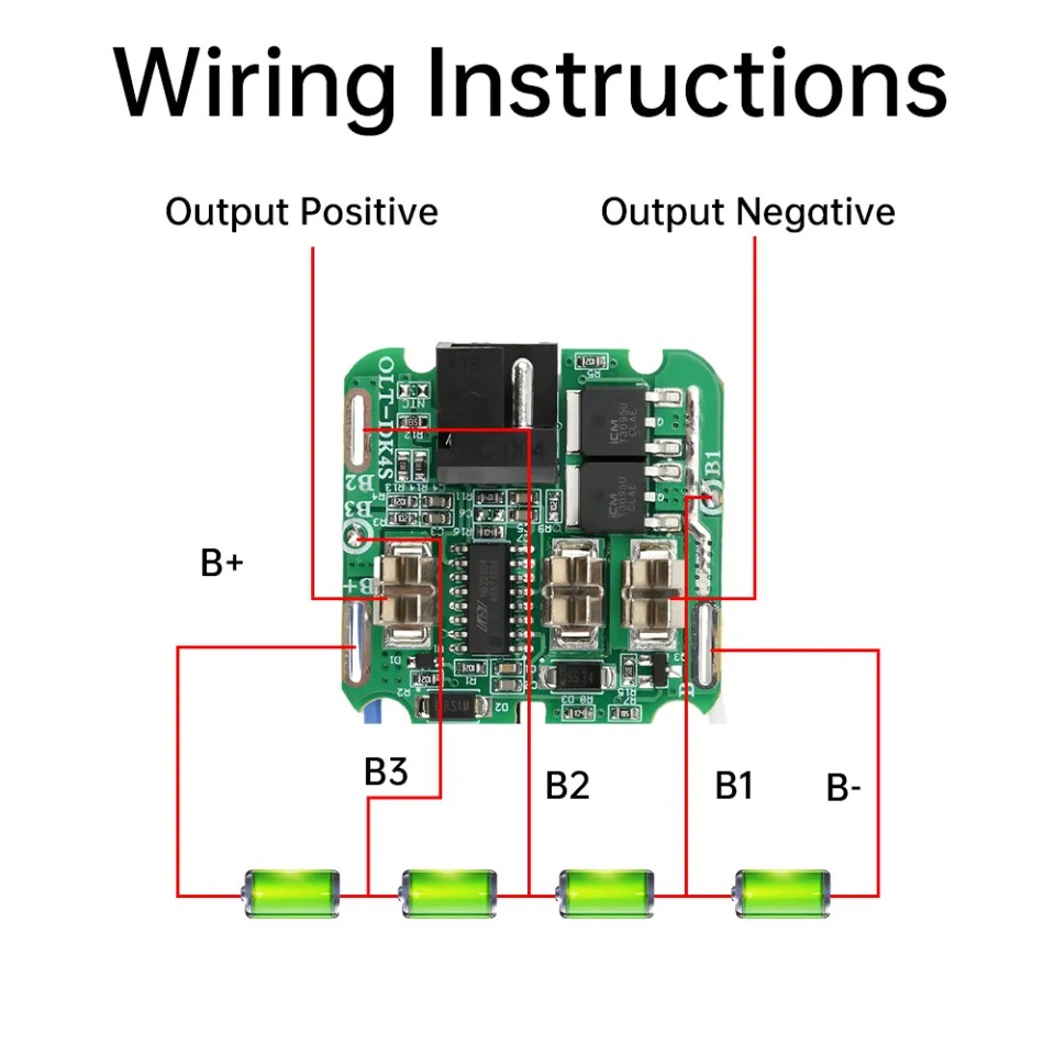 BMS 4S (16.8V-30A ) Lithium Battery Protection Module With NTC For Electric Drill