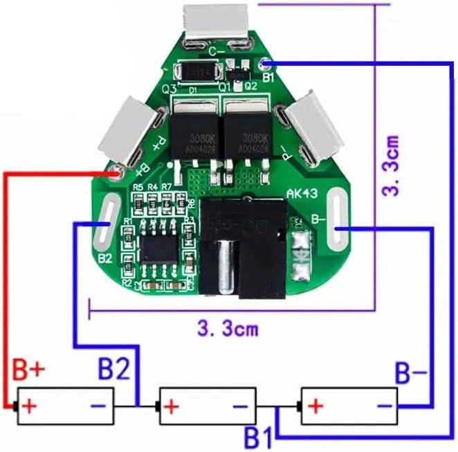 BMS 3S (12.6V-15A ) Lithium Battery Protection Module For Electric Drill